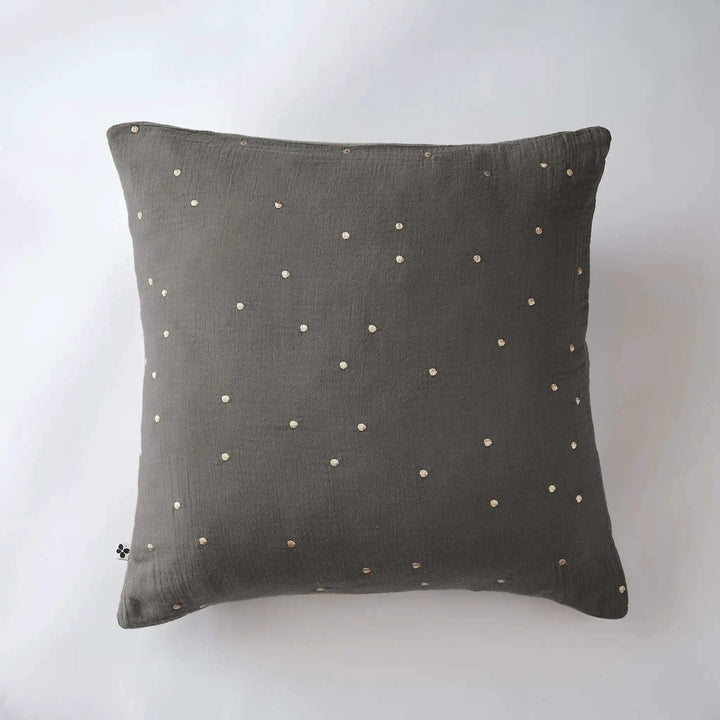 Taie d'oreiller Gaze de coton GAÏA CHIC Granit by L'effet papillon