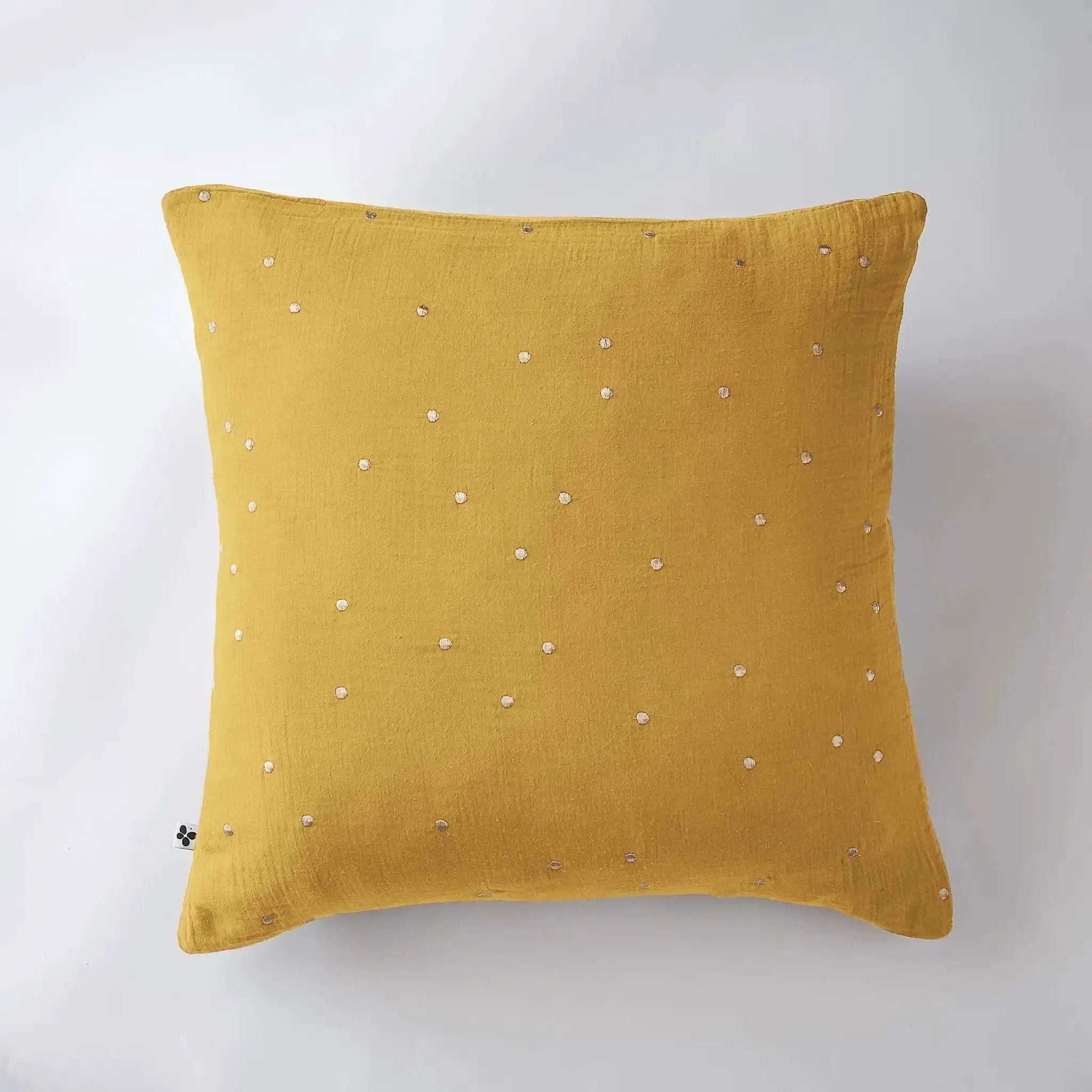 Taie d'oreiller Gaze de coton GAÏA CHIC Safran by L'effet papillon