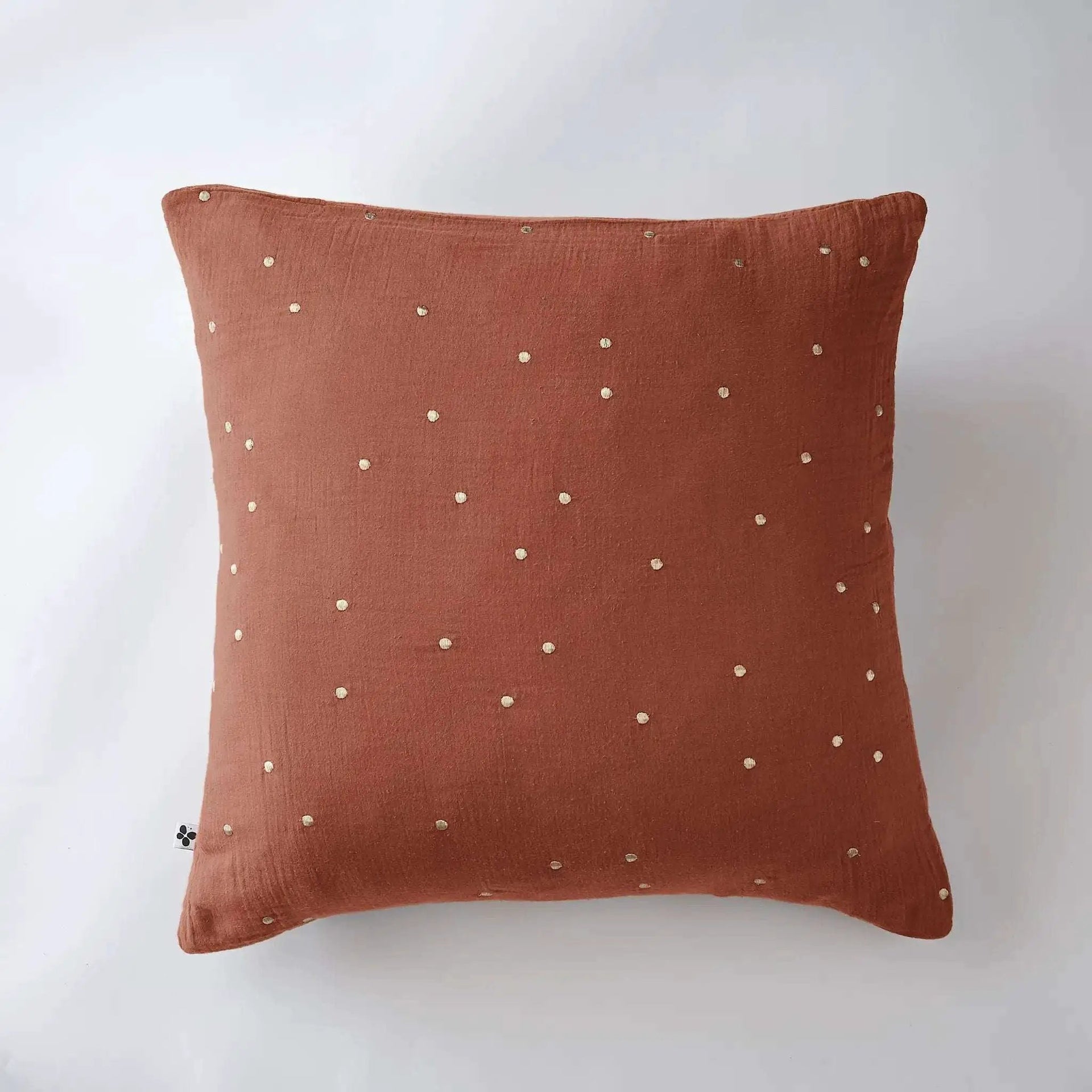 Taie d'oreiller Gaze de coton GAÏA CHIC Terracotta by L'effet papillon
