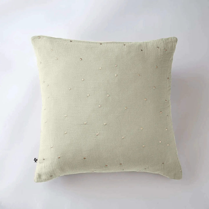 Taie d'oreiller Gaze de coton GAÏA CHIC Vert d'eau by L'effet papillon