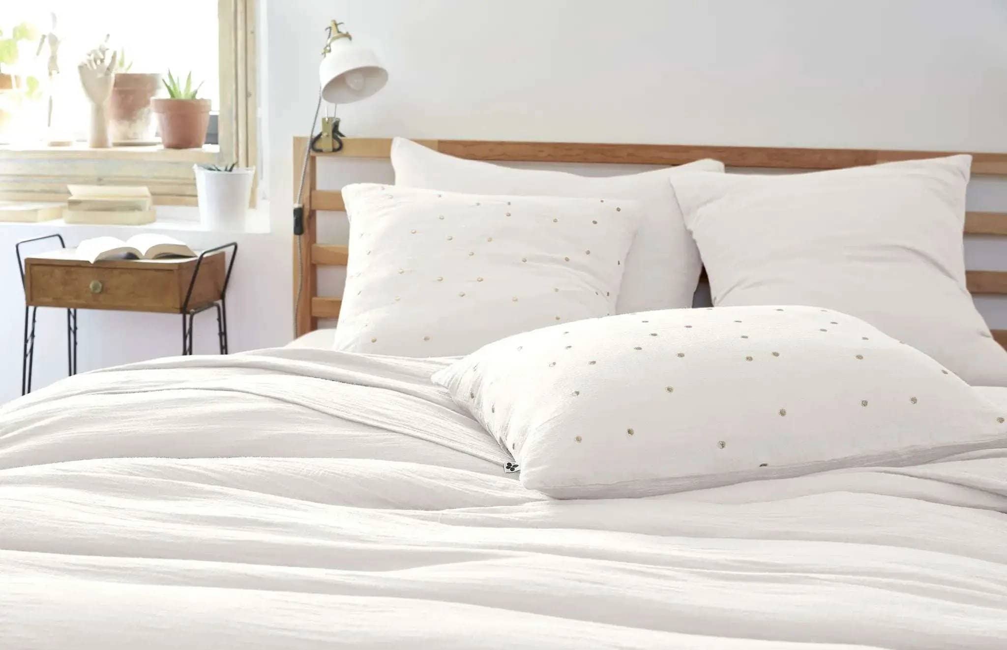 Taie d'oreiller Gaze de coton GAÏA CHIC Chantilly by L'effet papillon
