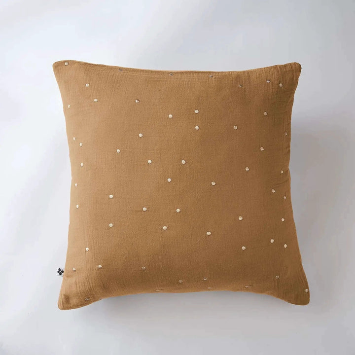Taie d'oreiller Gaze de coton GAÏA CHIC Camel by L'effet papillon