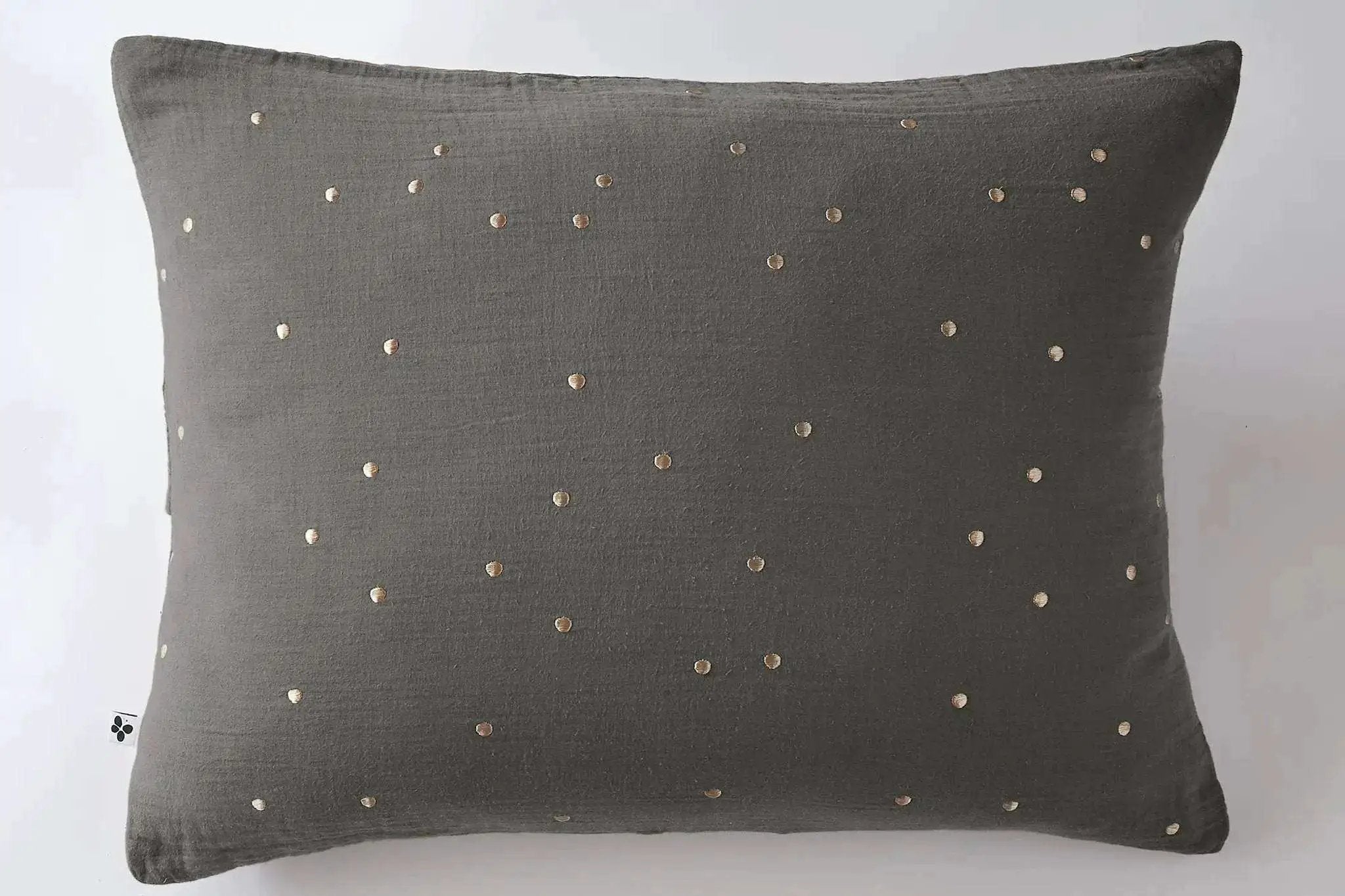 Taie d'oreiller Gaze de coton GAÏA CHIC Granit by L'effet papillon