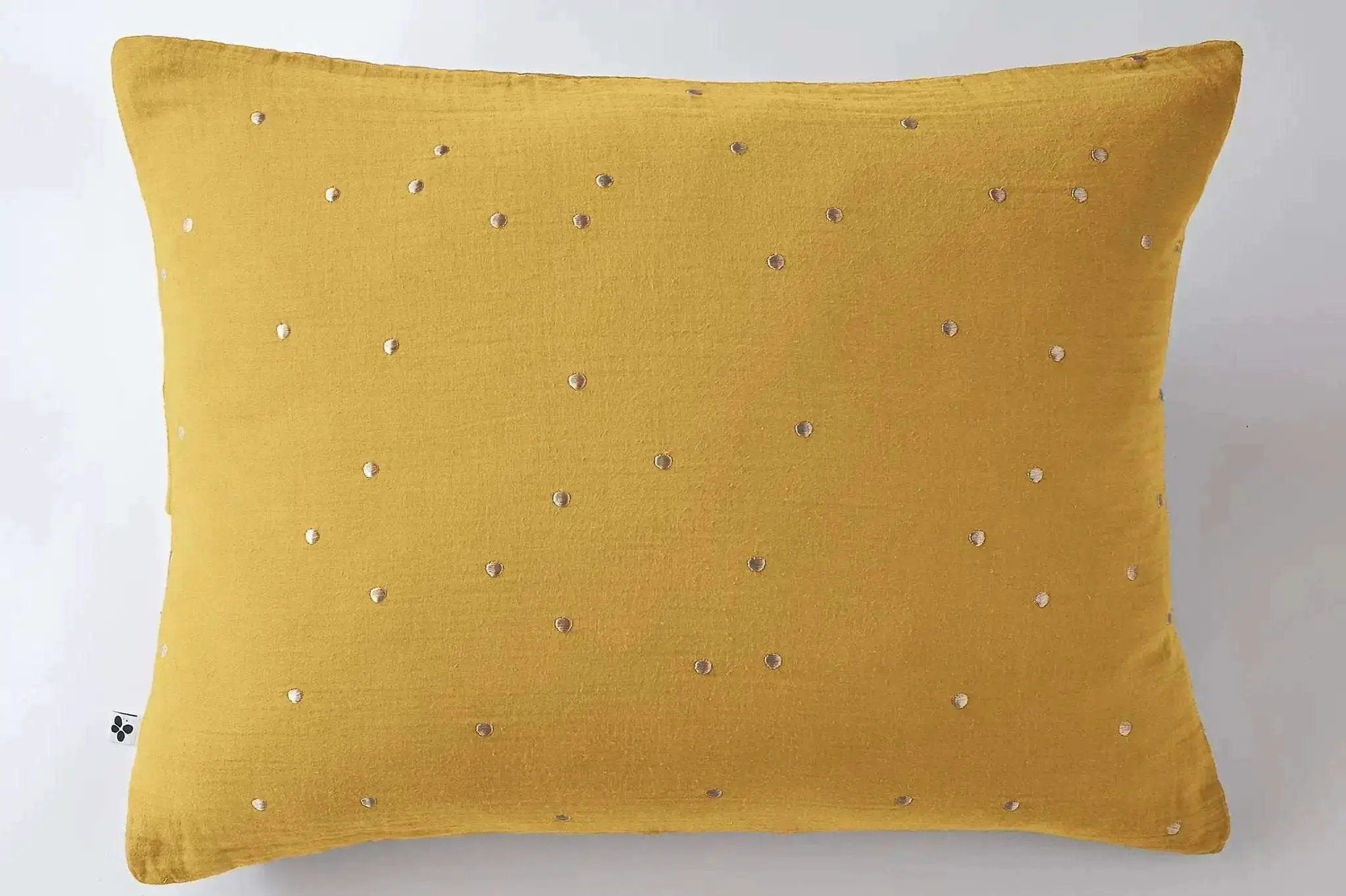 Taie d'oreiller Gaze de coton GAÏA CHIC Safran by L'effet papillon