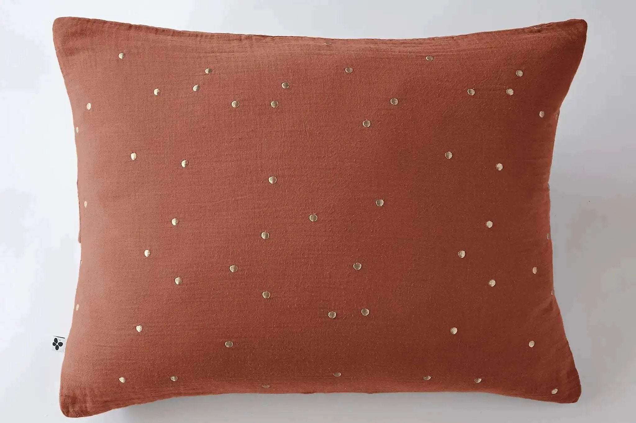 Taie d'oreiller Gaze de coton GAÏA CHIC Terracotta by L'effet papillon