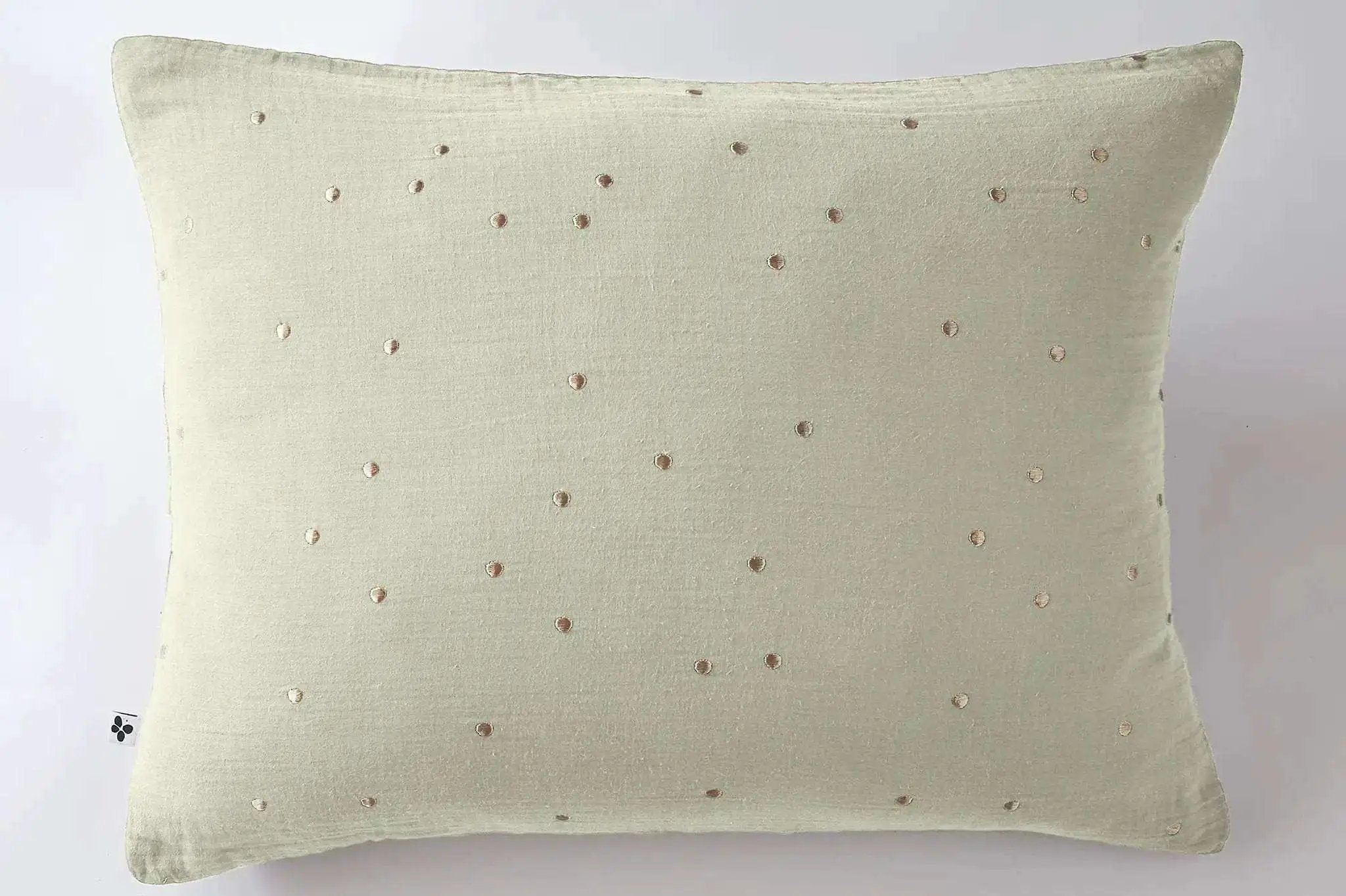 Taie d'oreiller Gaze de coton GAÏA CHIC Vert d'eau by L'effet papillon
