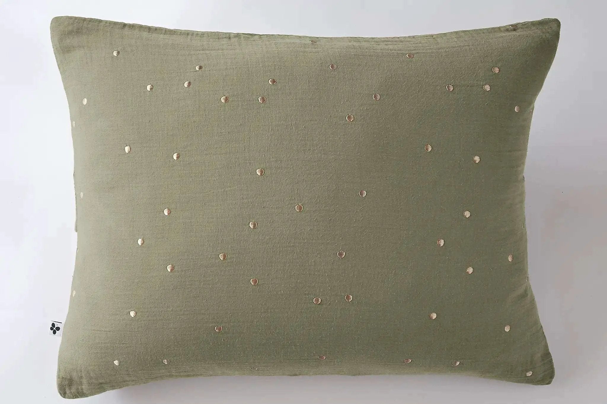 Taie d'oreiller 60 x 60 cm Gaze de coton GAÏA CHIC Romarin by L'effet papillon