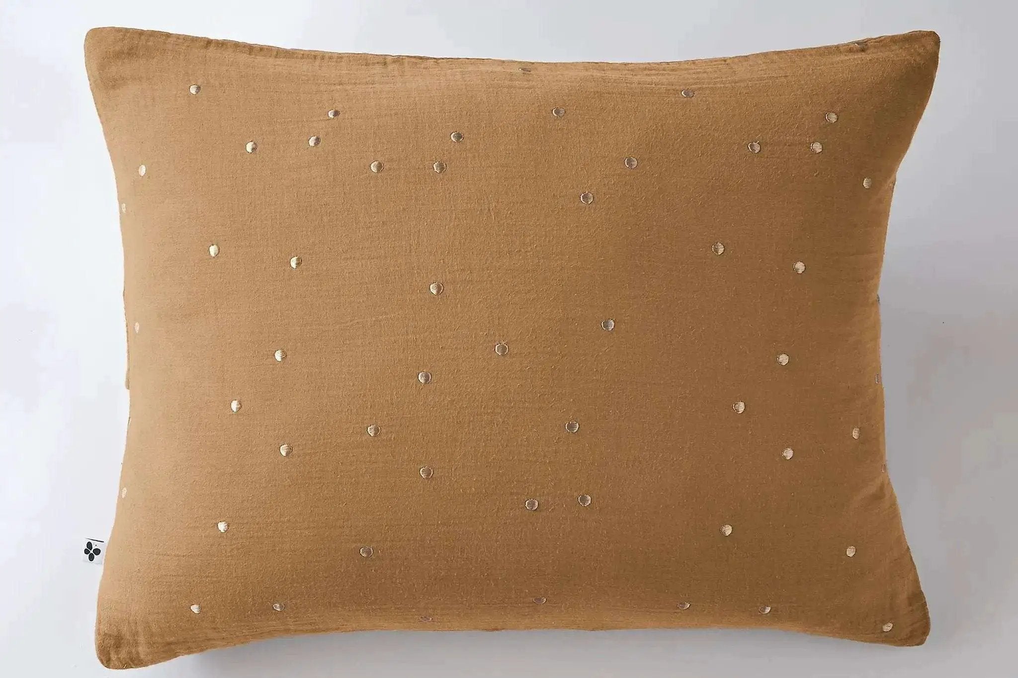 Taie d'oreiller Gaze de coton GAÏA CHIC Camel by L'effet papillon