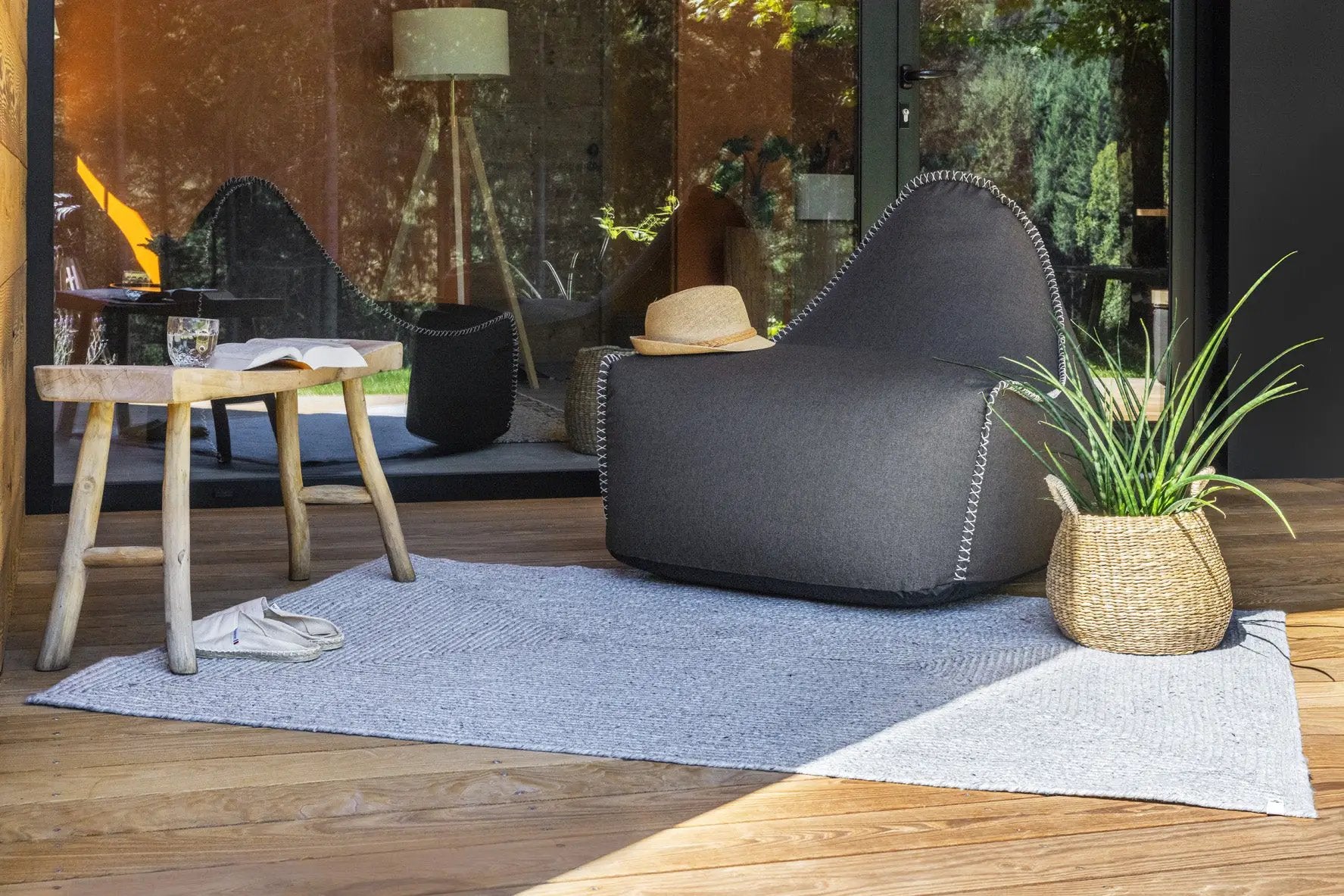 Tapis RPET PABLO Gris cendré 120x170 cm