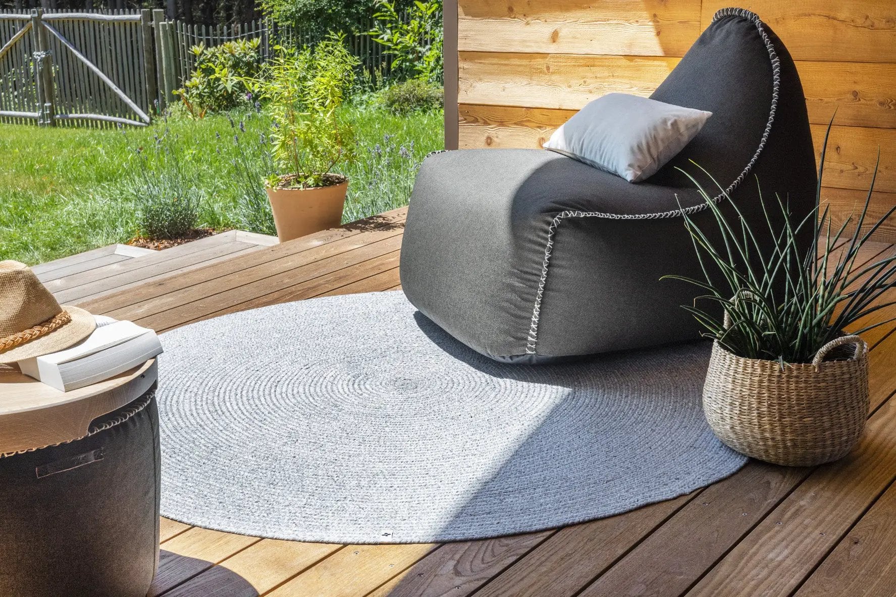 Tapis RPET PABLO Gris cendré ø160 cm