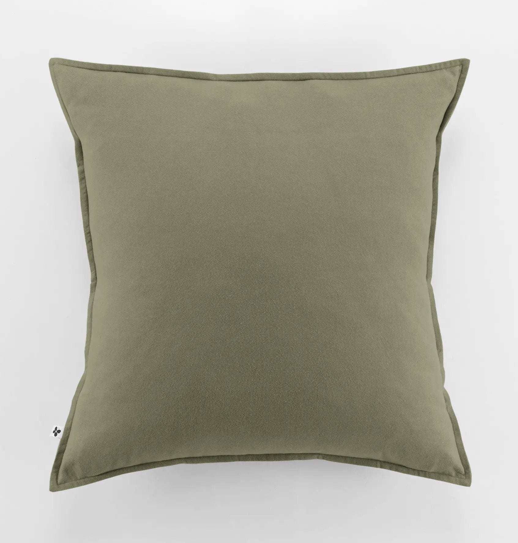 Taie d'oreiller 63 x 63 cm Flanelle unie CANDICE Romarin by L'effet papillon