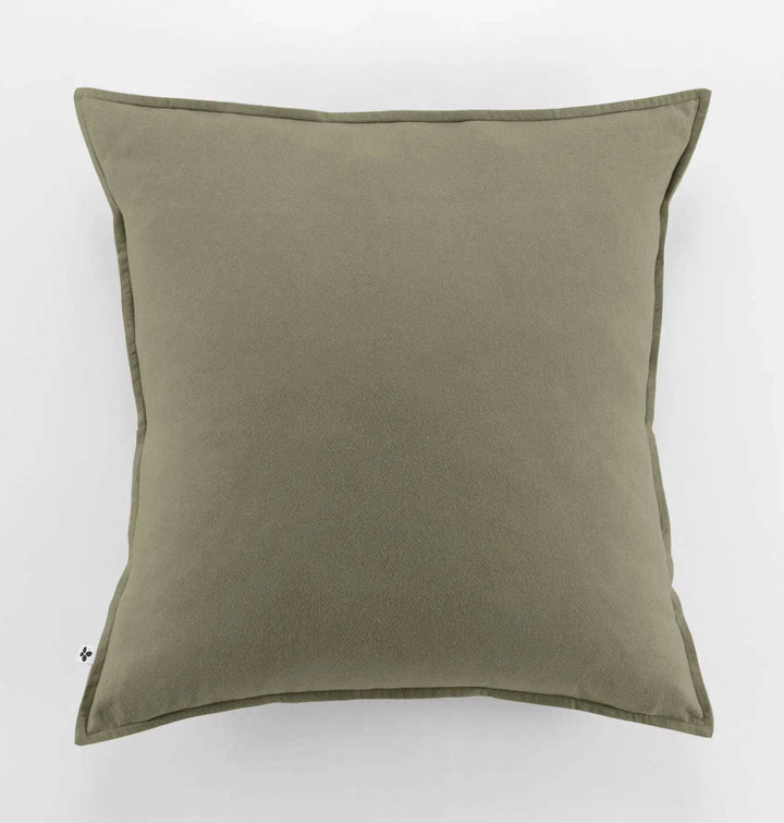 Taie d'oreiller 63 x 63 cm Flanelle unie CANDICE Romarin by L'effet papillon