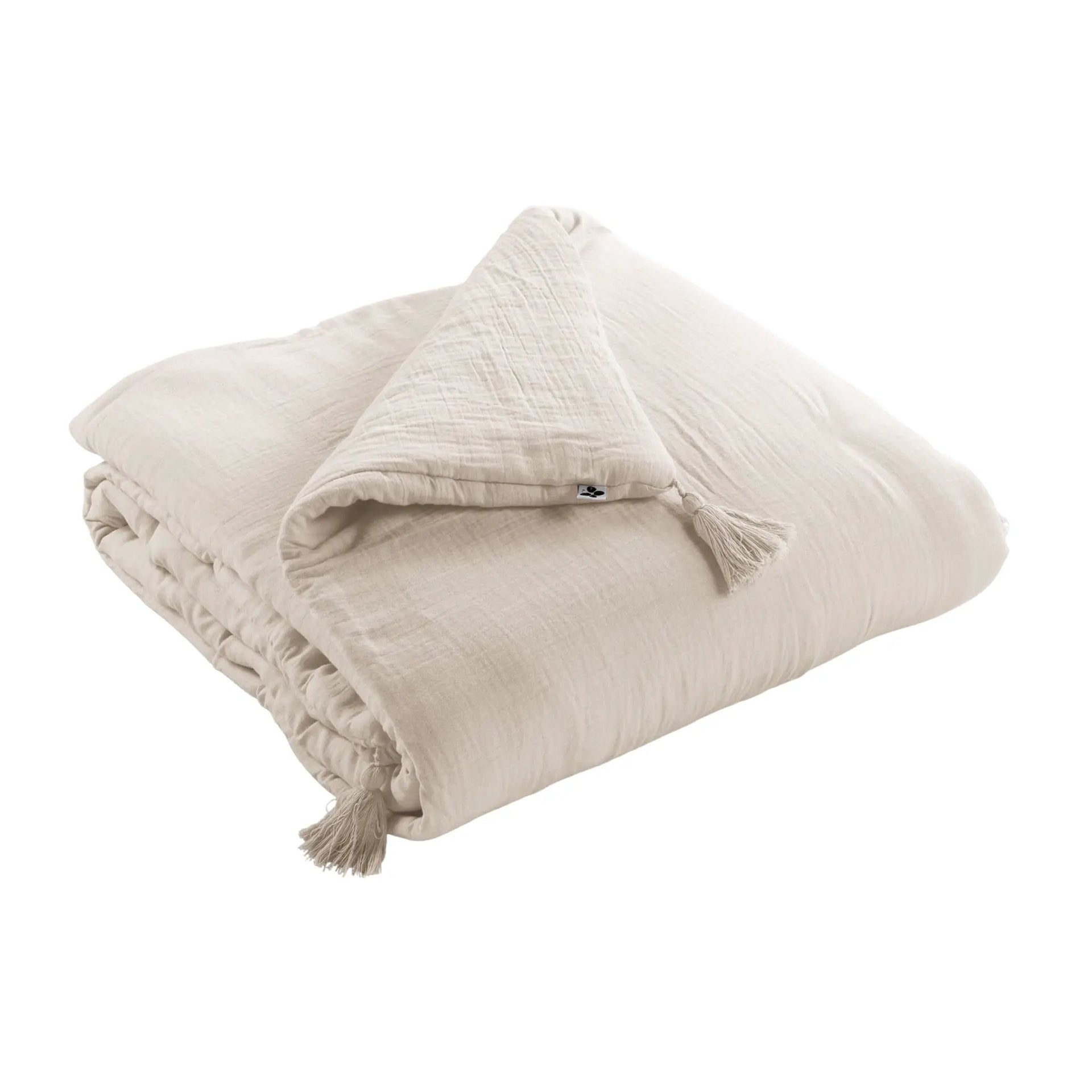 Bout de lit 90 x 200 cm Gaze de coton unie GAÏA Pampa by L'effet papillon