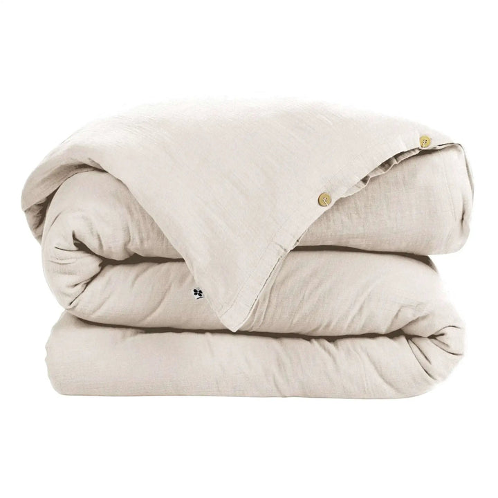 Housse de couette Gaze de coton unie GAÏA Pampa by L'effet papillon
