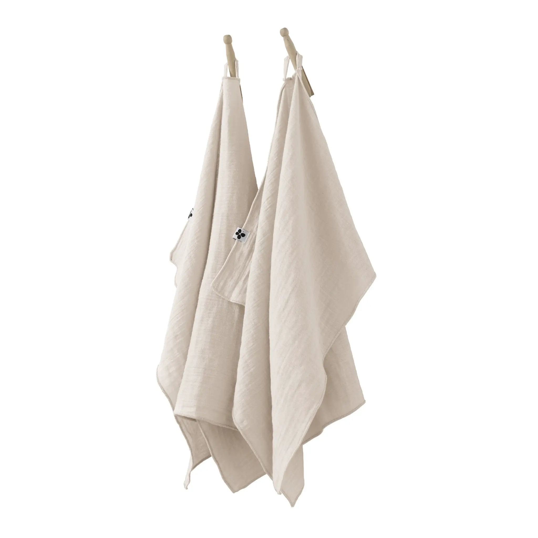 Lot de 2 essuie-mains 50 x 70 cm Gaze de coton unie GAÏA Pampa by L'effet papillon