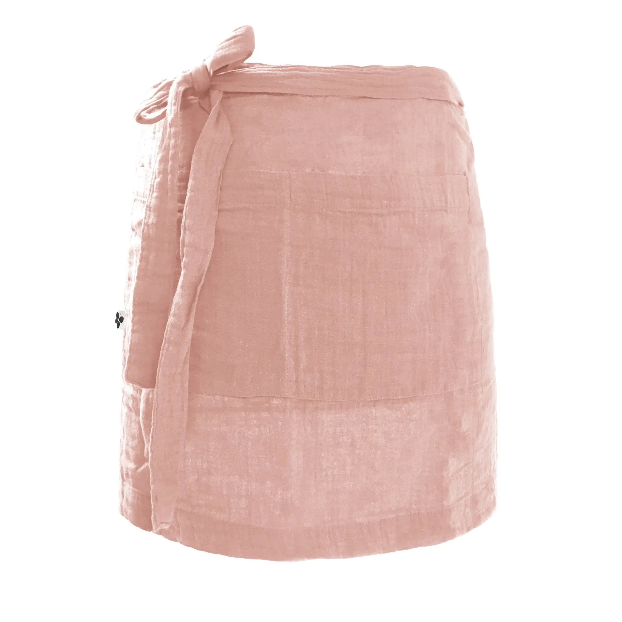 Tablier serveur 45 x 80 cm Gaze de coton unie GAÏA Rose pêche by L'effet papillon