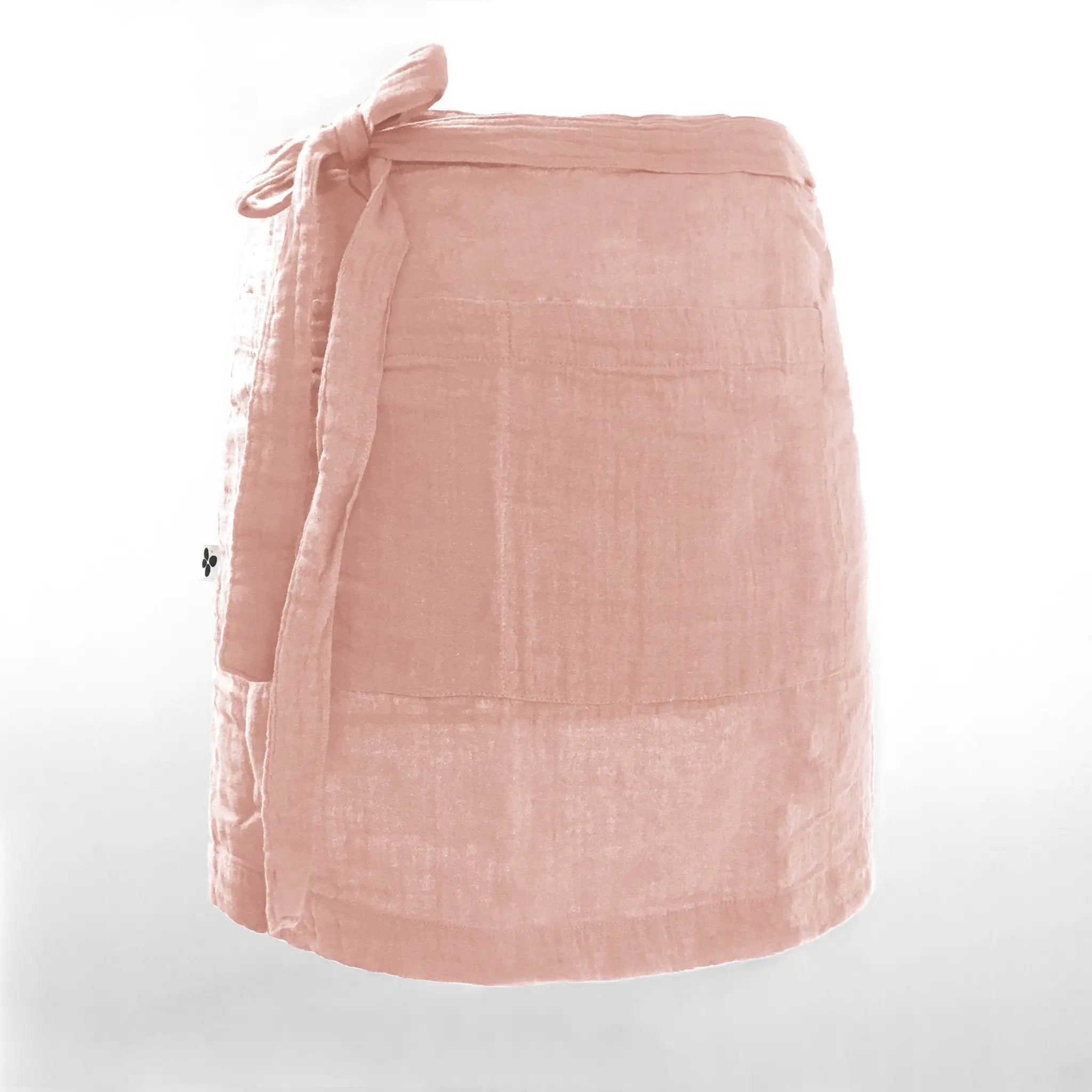 Tablier serveur 45 x 80 cm Gaze de coton unie GAÏA Rose pêche by L'effet papillon