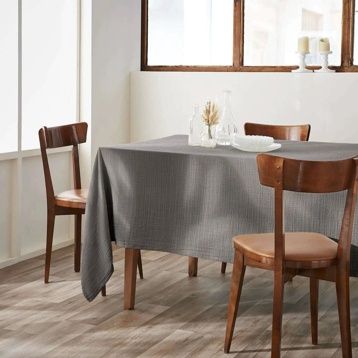 Nappe Gaze de coton unie GAÏA Granit by L'effet papillon