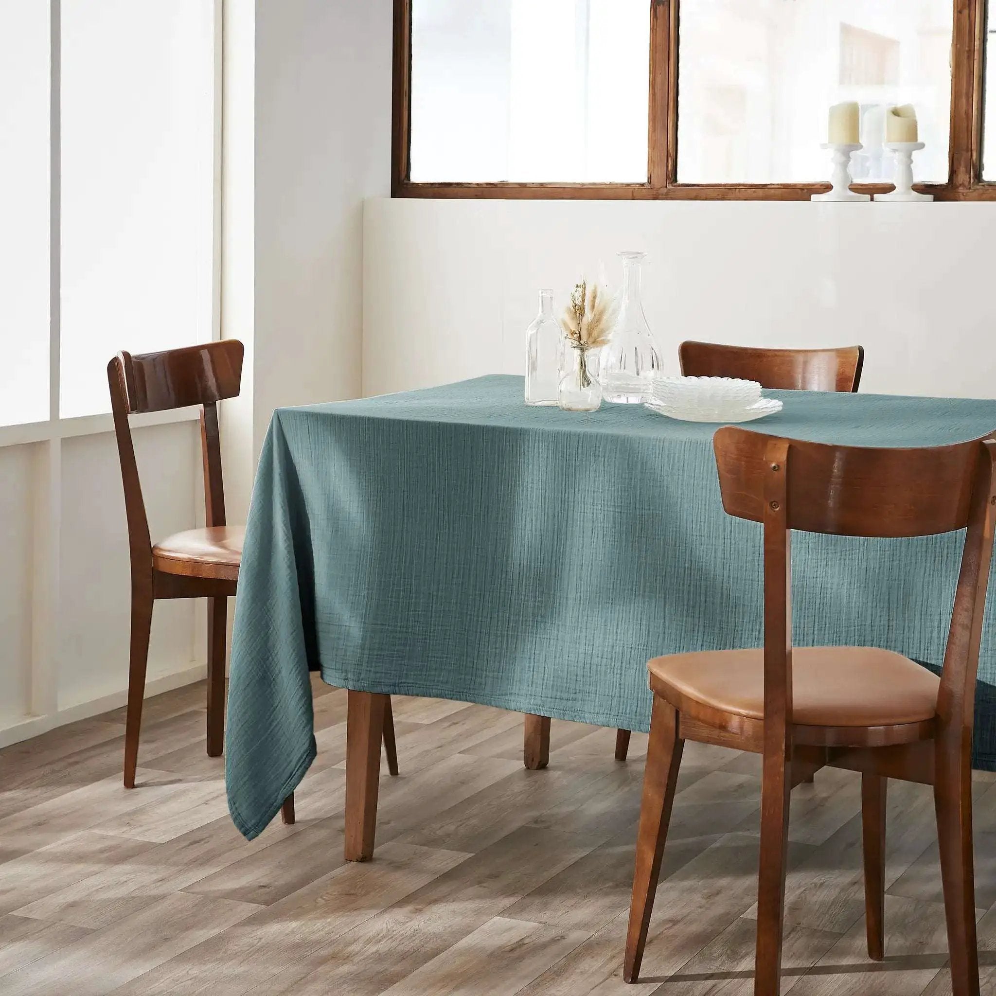 Nappe Gaze de coton unie GAÏA Canard by L'effet papillon