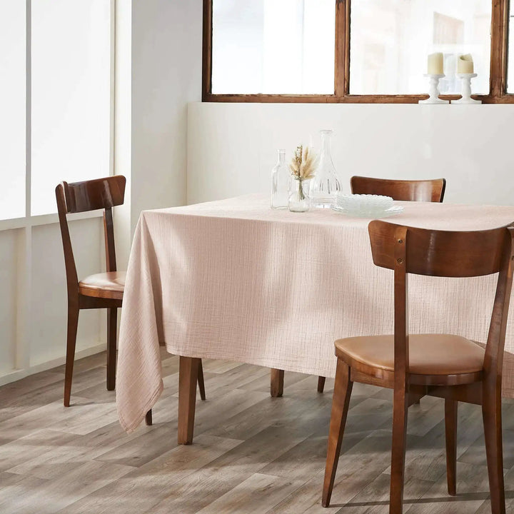 Nappe Gaze de coton unie GAÏA Guimauve by L'effet papillon