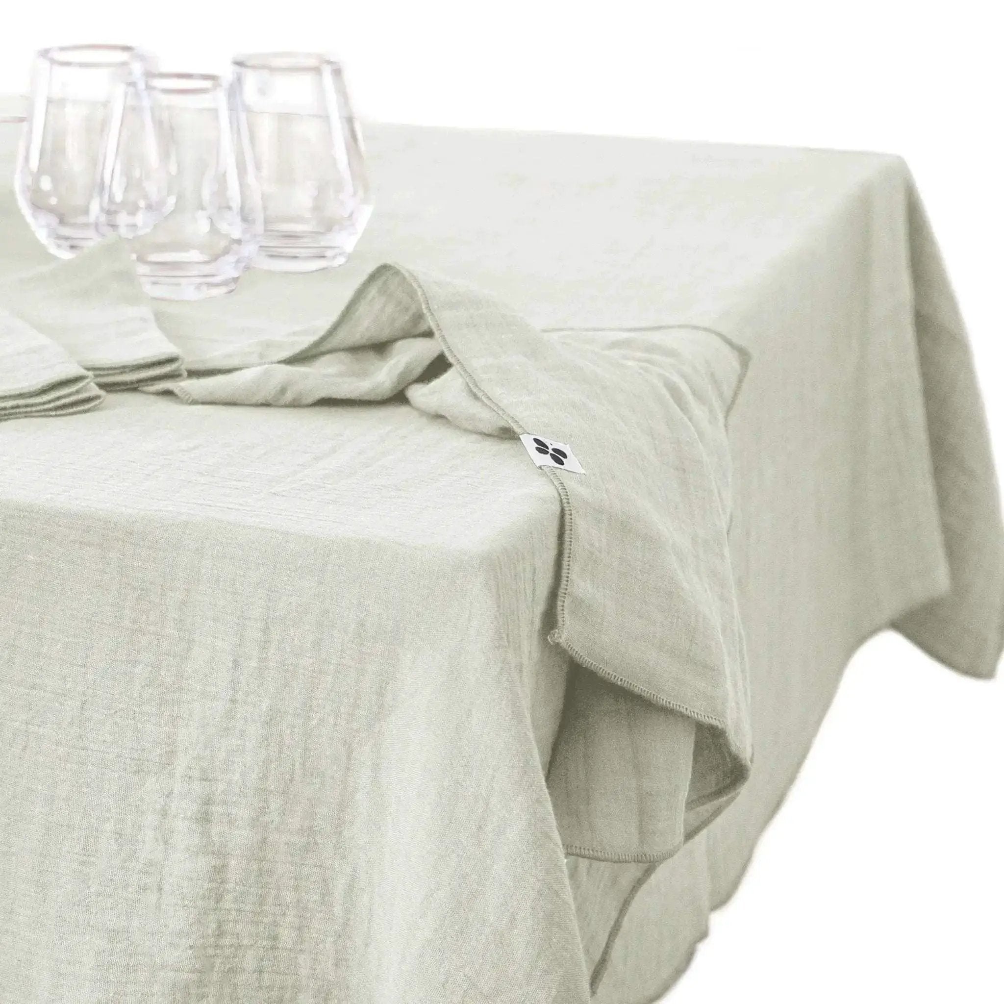 Nappe Gaze de coton unie GAÏA Vert d'eau by L'effet papillon