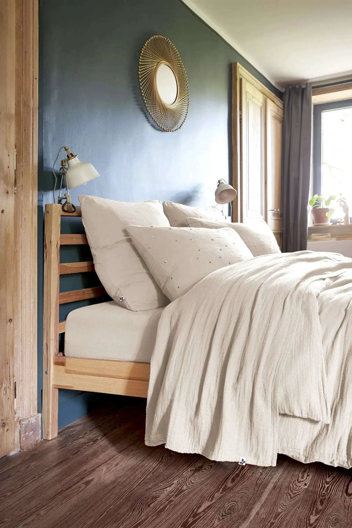Drap plat 240 x 300 cm Gaze de coton unie GAÏA Pampa by L'effet papillon