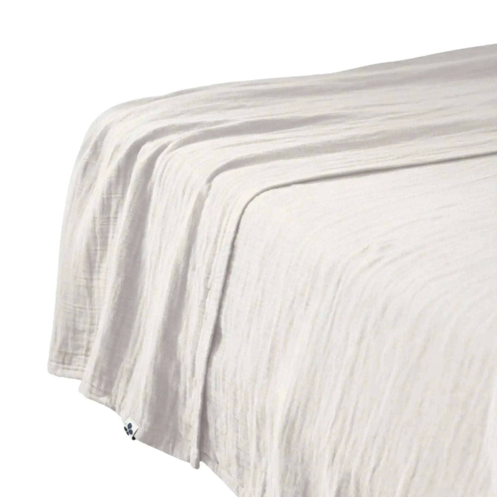 Drap plat Gaze de coton unie GAÏA Chantilly by L'effet papillon