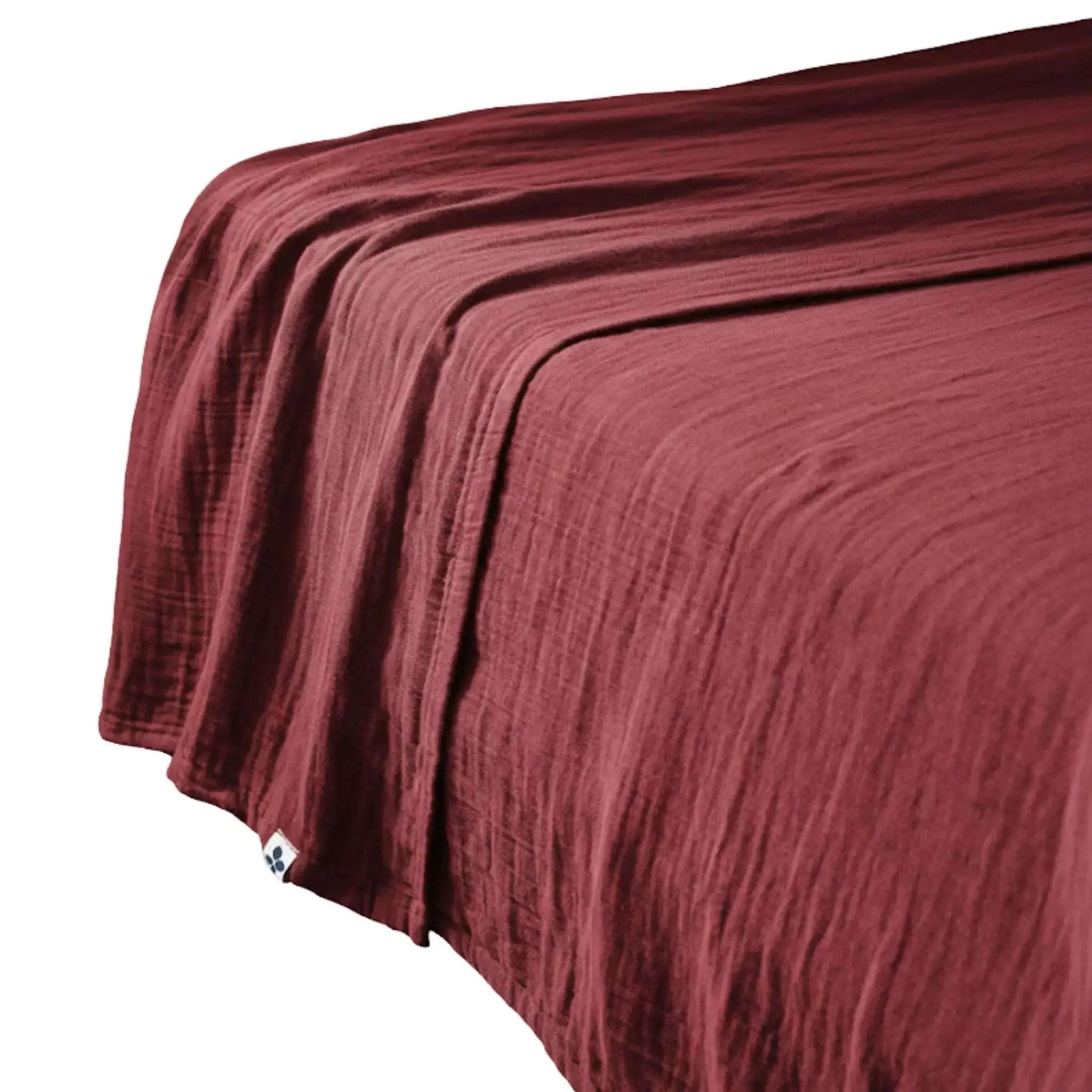 Drap plat 270x300 GAÏA Lie de vin