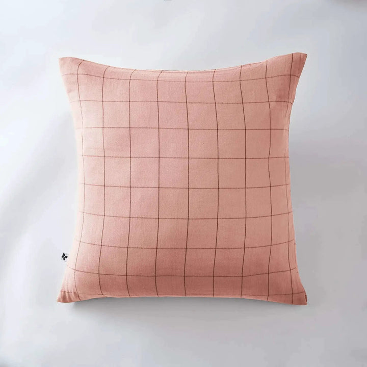 Taie d'oreiller Gaze de coton GAÏA MATCH Rose pêche by L'effet papillon
