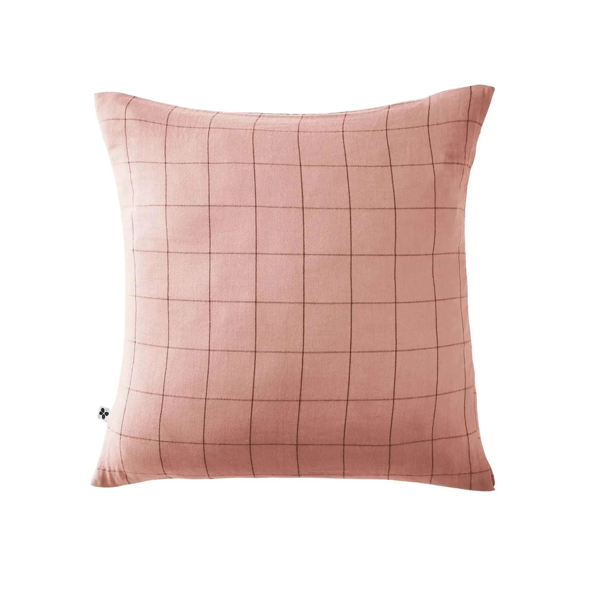 Taie d'oreiller Gaze de coton GAÏA MATCH Rose pêche by L'effet papillon