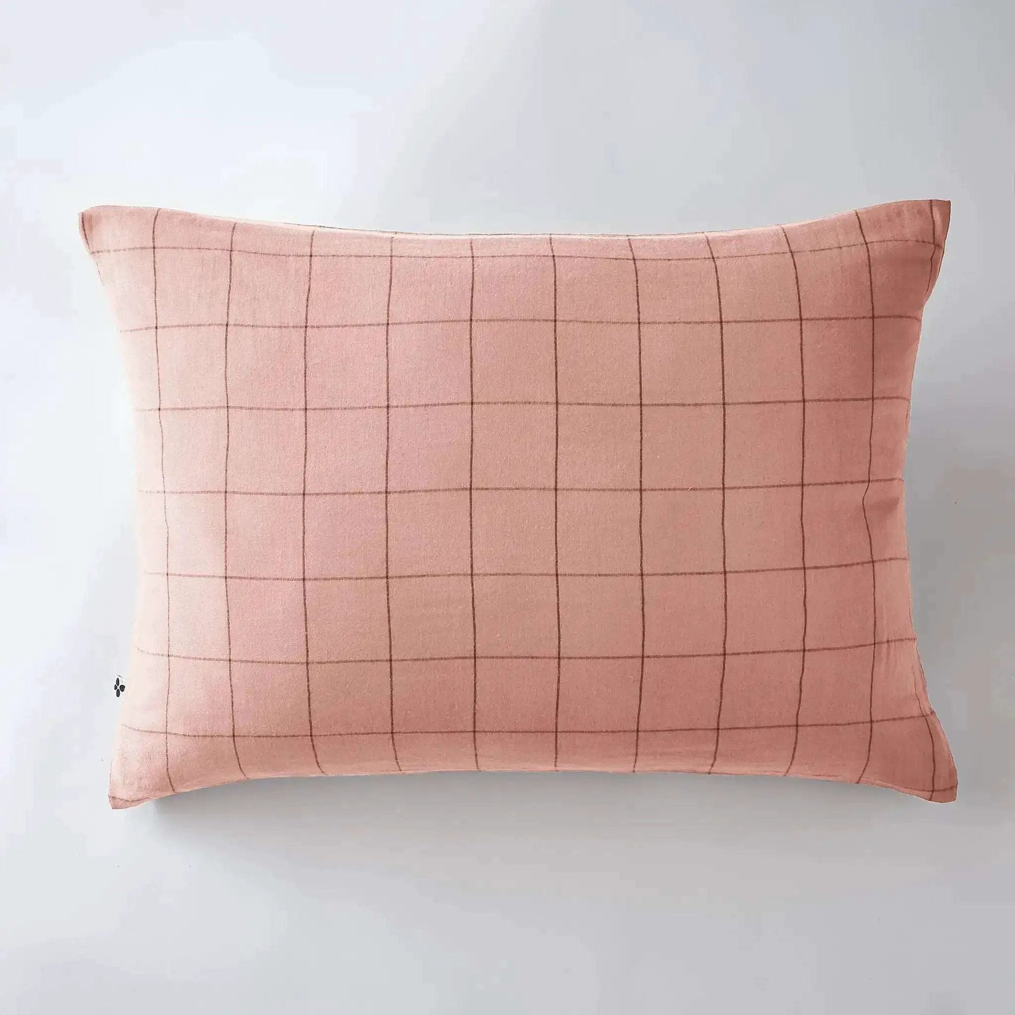 Taie d'oreiller Gaze de coton GAÏA MATCH Rose pêche by L'effet papillon