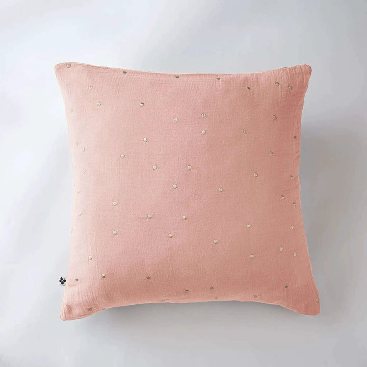 Taie d'oreiller Gaze de coton GAÏA CHIC Rose pêche by L'effet papillon