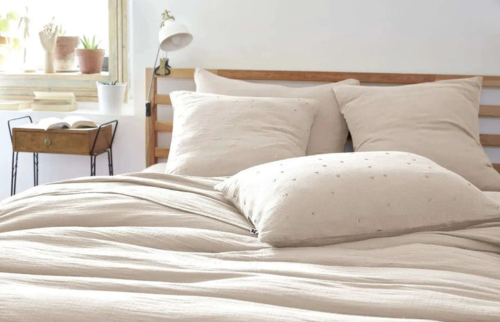 Taie d'oreiller Gaze de coton GAÏA CHIC Pampa by L'effet papillon