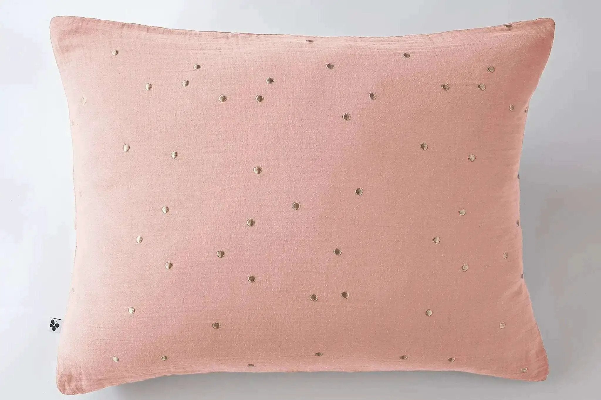 Taie d'oreiller Gaze de coton GAÏA CHIC Rose pêche by L'effet papillon