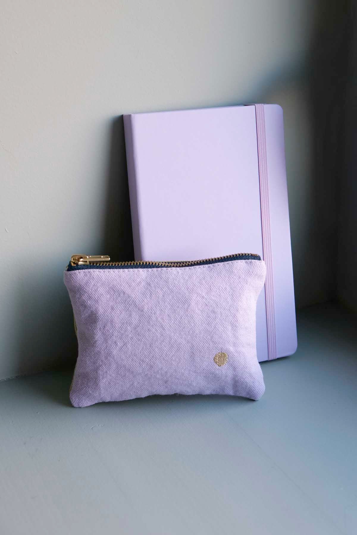 Pochette Tricolo Lilas ananas S 11 x 14 x 1 La Cerise sur le Gâteau