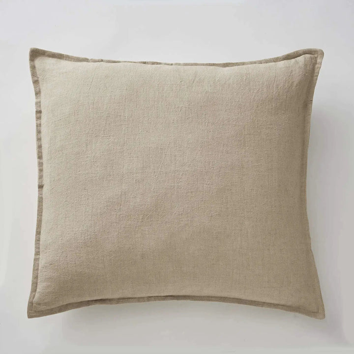 Taie d'oreiller 60 x 60 cm Lin lavé SOLINE Sable by L'effet papillon