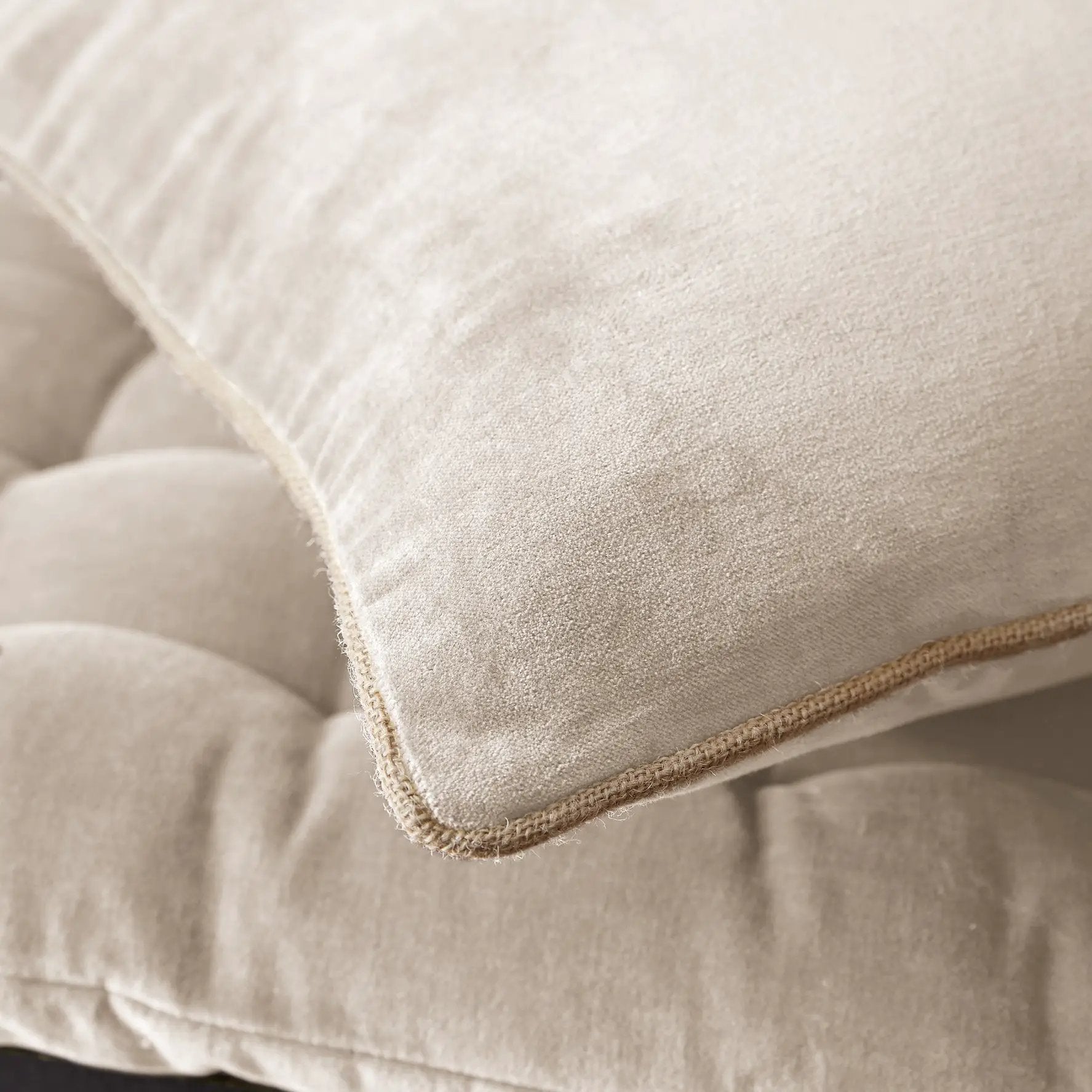 Coussin déhoussable 45 x 45 cm Velours de coton CÉSAR Pampa by L'effet papillon