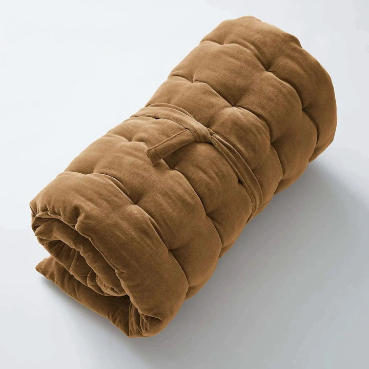 Matelas de sol 60 x 120 Velours de coton CÉSAR Camel by L'effet papillon