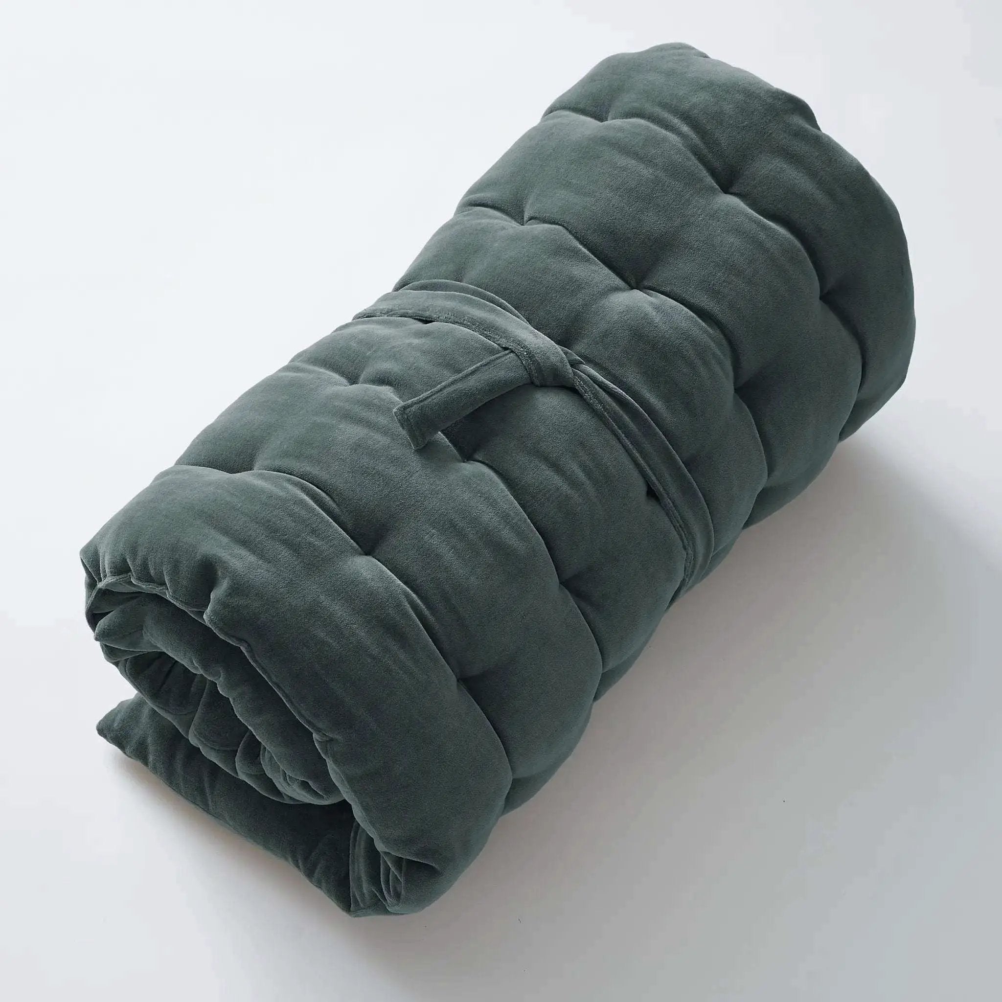 Matelas de sol 60 x 120 Velours de coton CÉSAR Ardoise by L'effet papillon