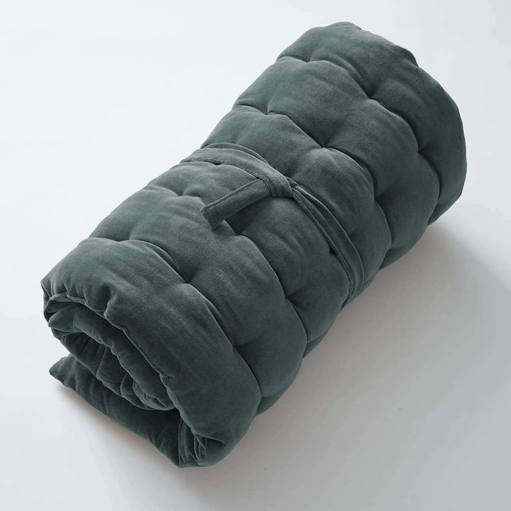 Matelas de sol 60 x 120 Velours de coton CÉSAR Ardoise by L'effet papillon