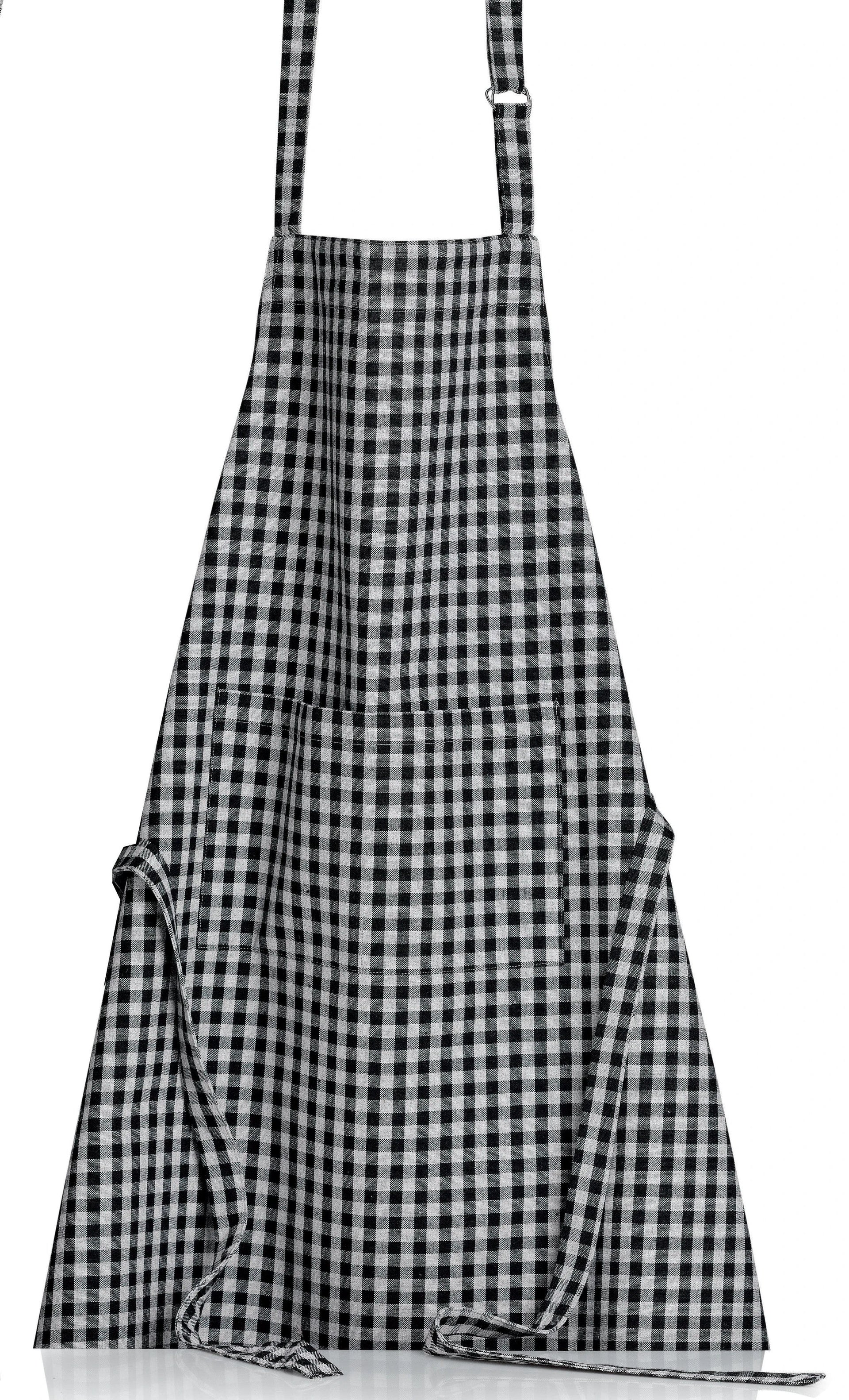 Tablier de cuisine recyclé Billie Noir/gris 80 x 85 by Winkler