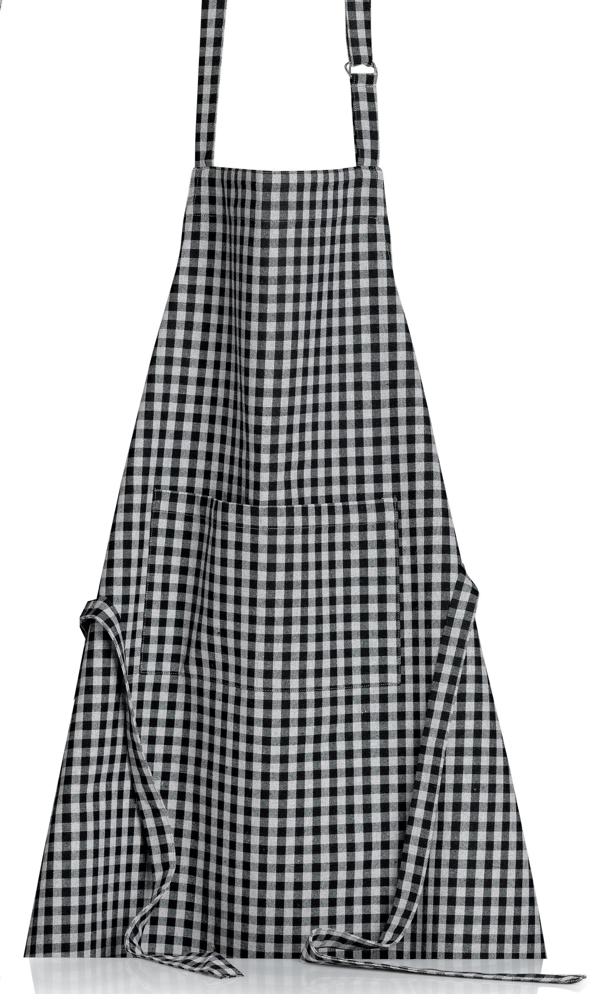 Tablier de cuisine recyclé Billie Noir/gris 80 x 85 by Winkler
