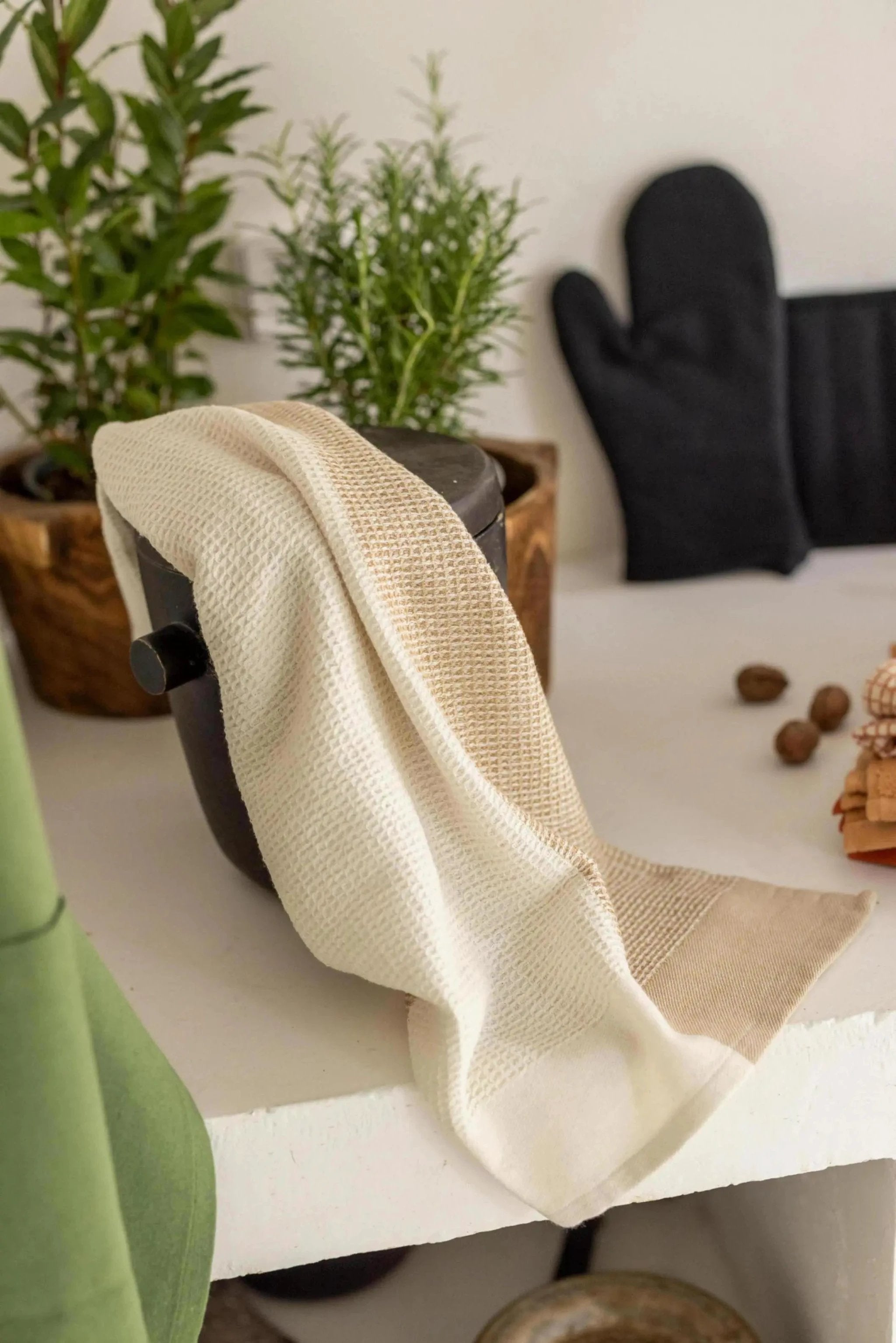 Torchon nid d'abeilles Finn recyclé by Winkler