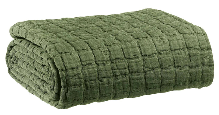 Plaid stonewashed Swami 130 x 200 - Moka by Vivaraise