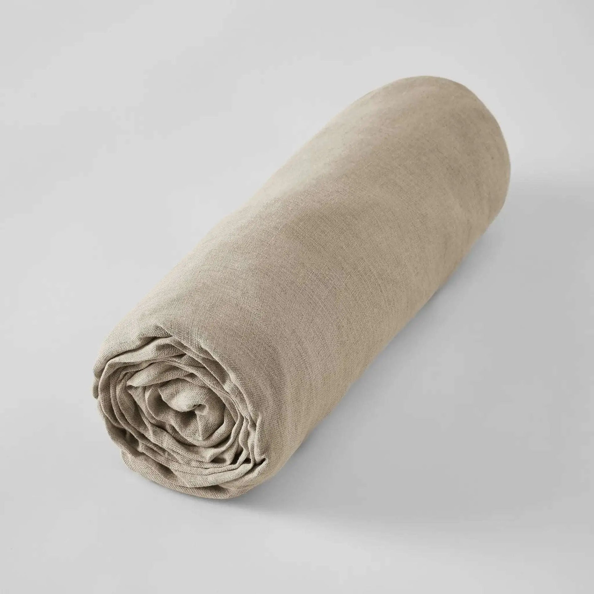 Drap housse Lin lavé SOLINE Sable by L'effet papillon