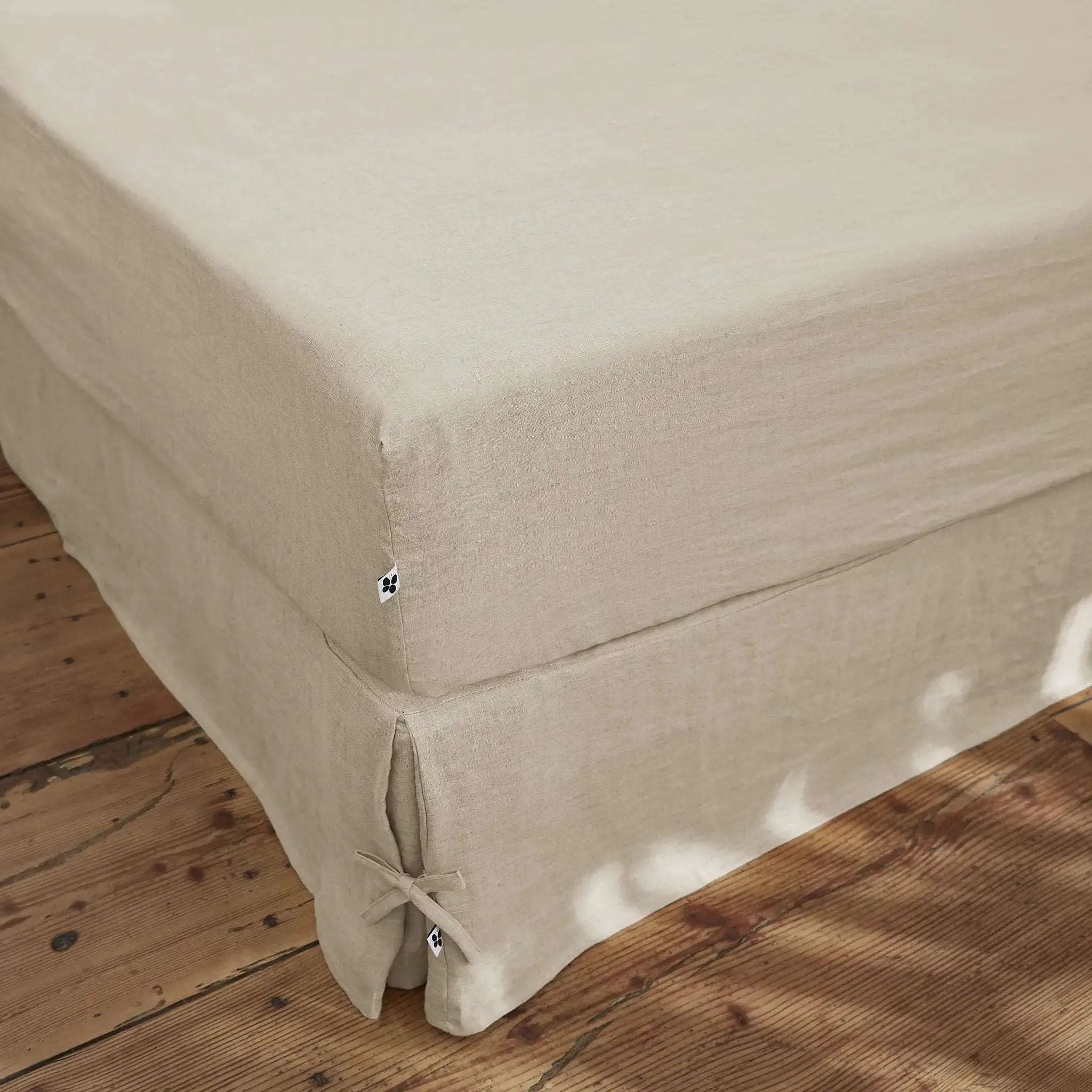 Drap housse Lin lavé SOLINE Sable by L'effet papillon