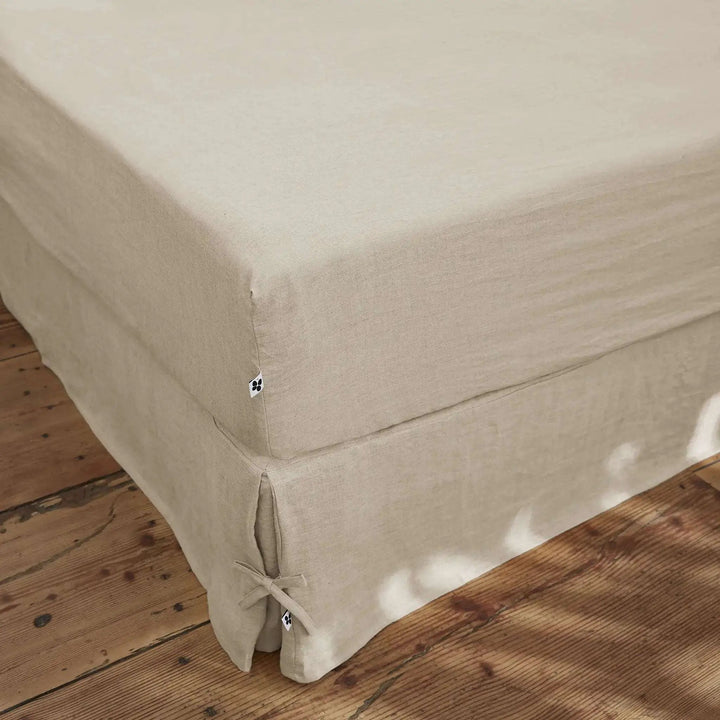 Drap housse Lin lavé SOLINE Sable by L'effet papillon