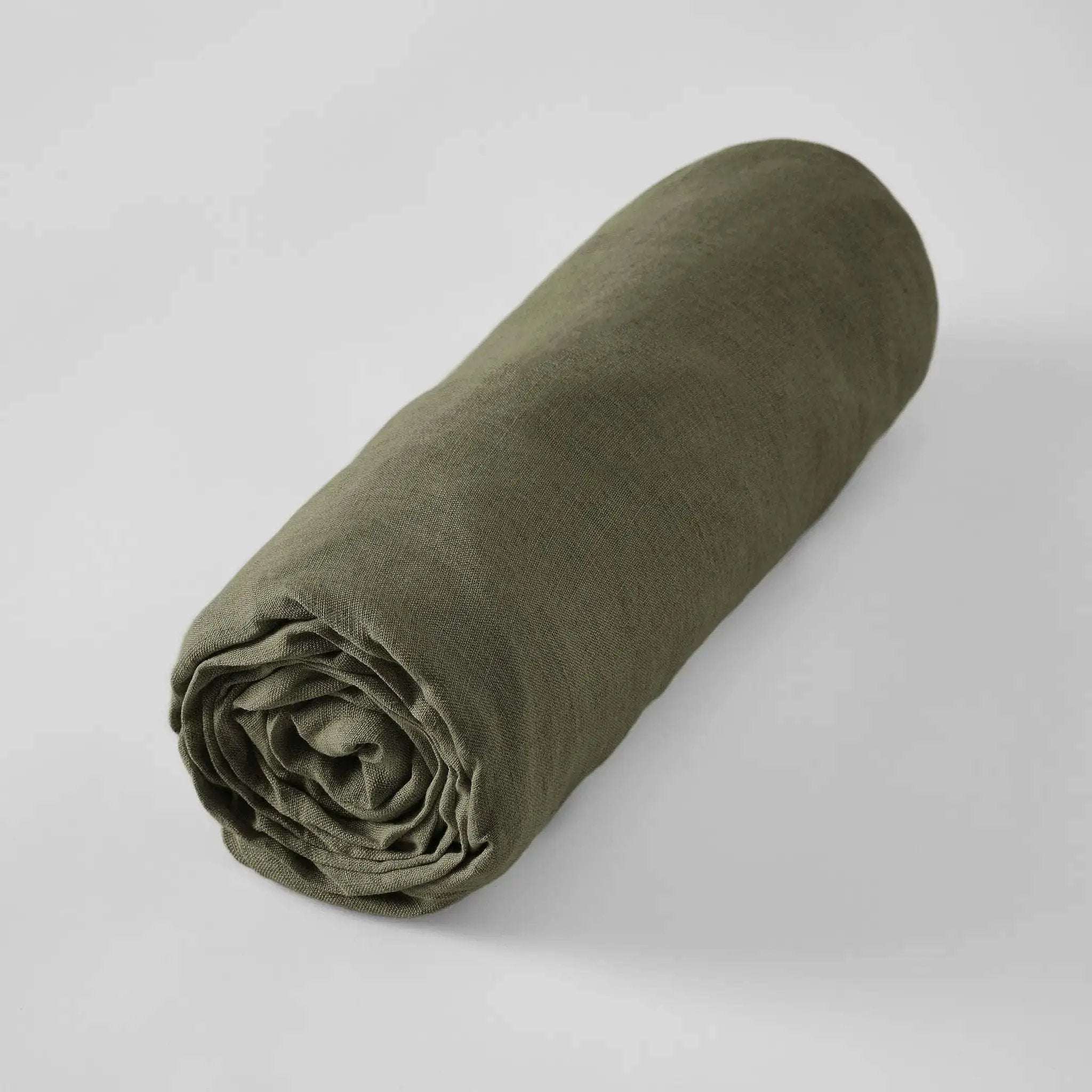 Drap plat Lin lavé SOLINE Thym L'effet papillon