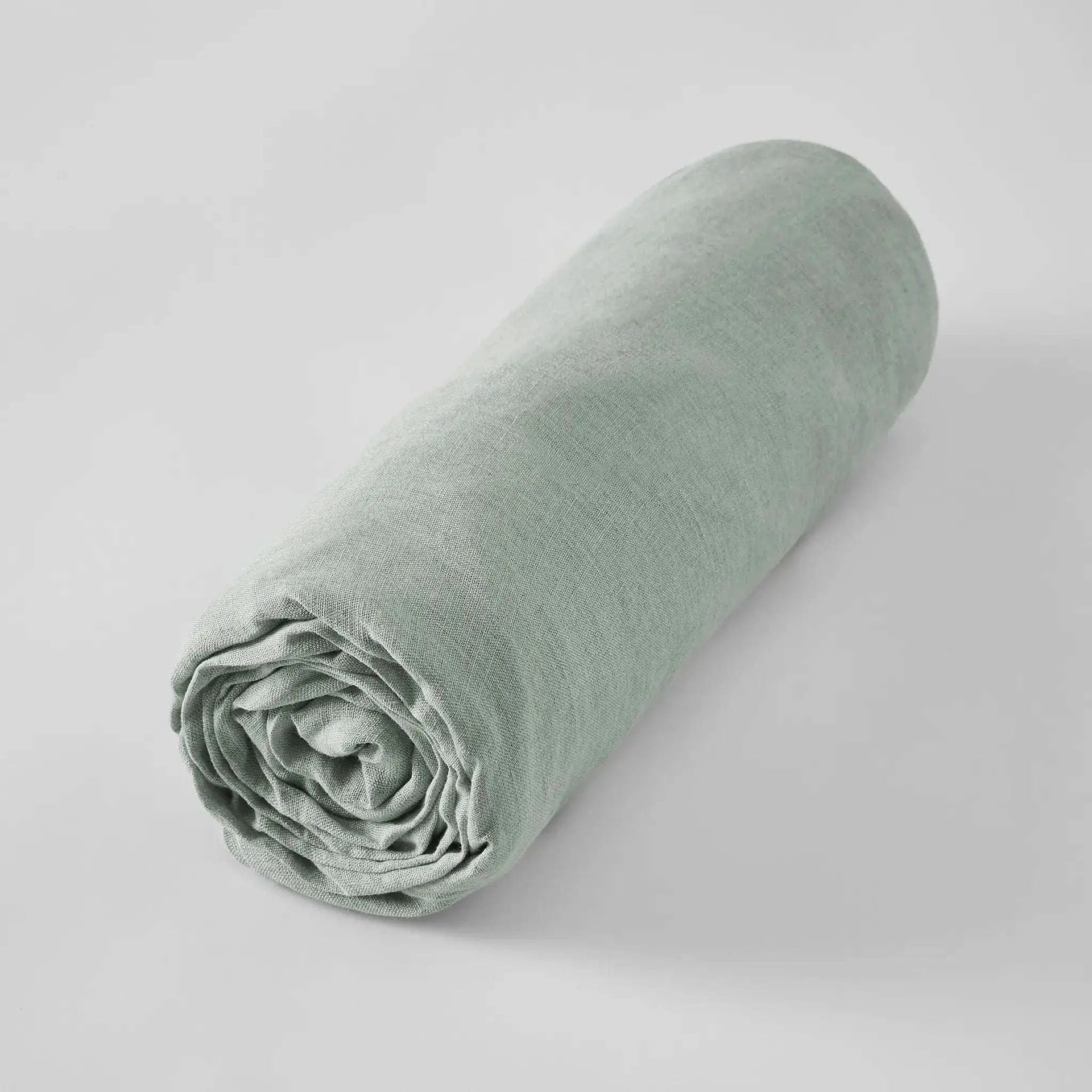 Drap housse Lin lavé SOLINE Eucalyptus by L'effet papillon