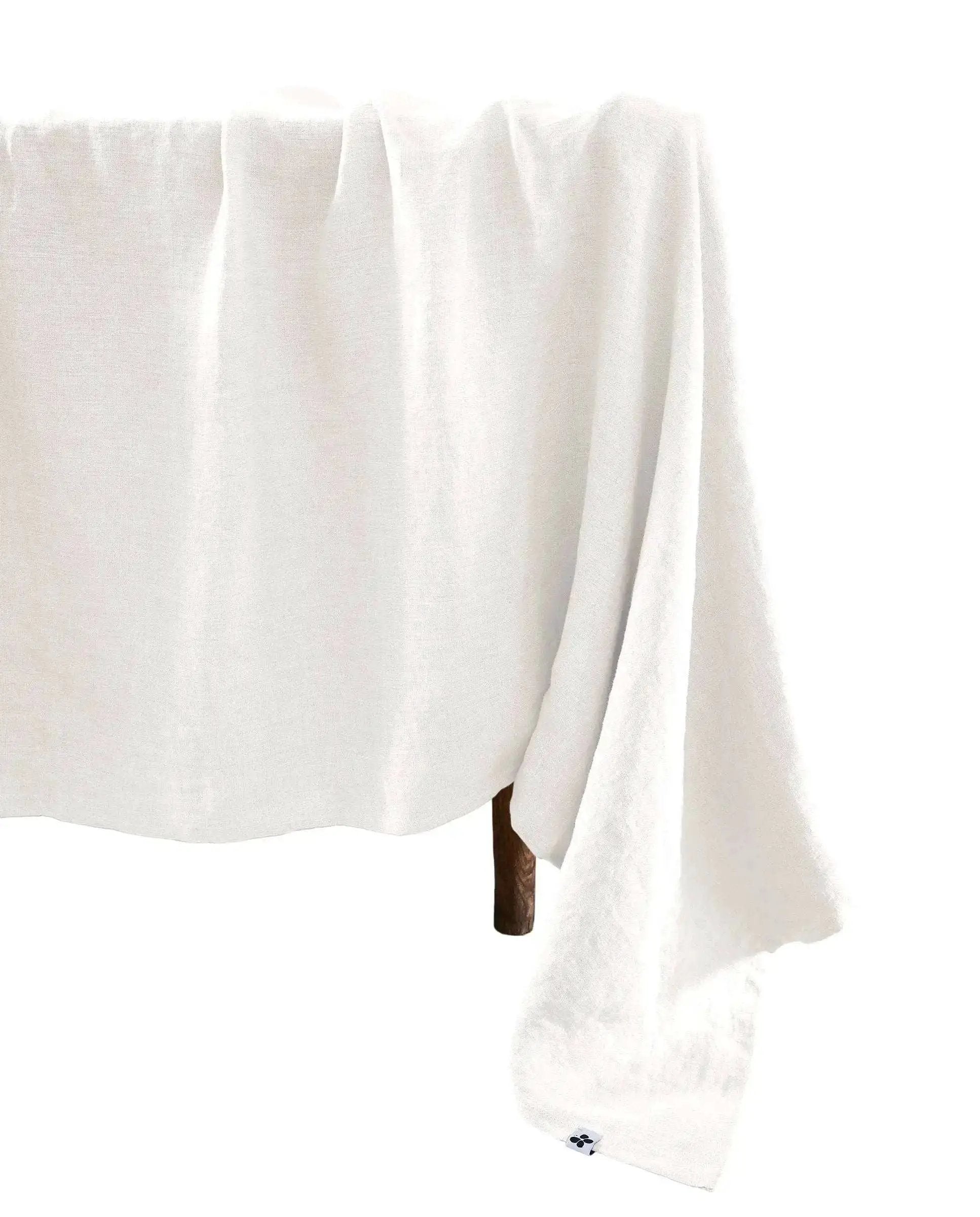 Nappe rectangle Lin lavé SOLINE Craie by L'effet papillon